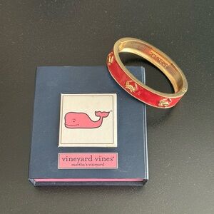 Vineyard Vines Red Gold Bangle Bracelet
